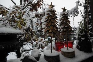 l'heure d'hiver dans un jardin allemand photo