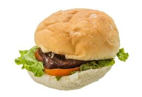 hamburger sur fond blanc photo