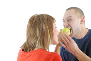 couple sain avec pomme photo