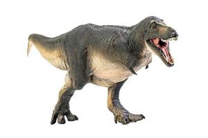 dinosaure tarbosaurus sur un tracé de détourage d'arrière-plan blanc isolé photo