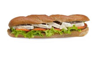 sandwich sur blanc photo