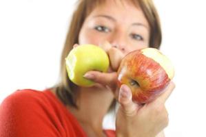 belle fille avec pomme photo