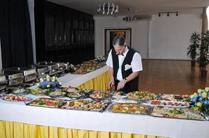 vue de la nourriture sous forme de buffet photo