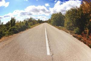 vue sur la route de campagne photo