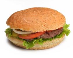 hamburger sur blanc photo