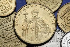 pièces de monnaie de l'ukraine photo