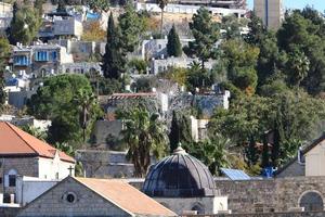 jérusalem israël le 22 décembre 2019. la ville blanche de jérusalem est la capitale d'israël. photo