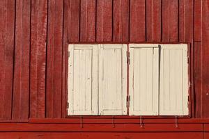 fenêtre en bois pour le style de la maison thaïlandaise photo