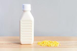 lait de soja avec des aliments de haricots phaseolus photo