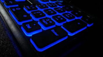 clavier d'éclairage rvb gros plan photo