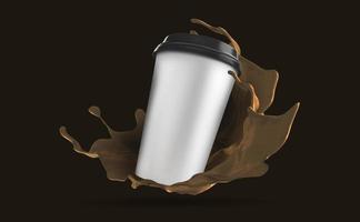 conception de rendu de maquette de tasse à café photo