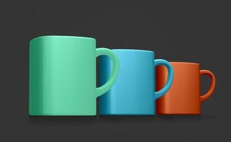 conception de maquette de rendu 3d de tasse à café photo