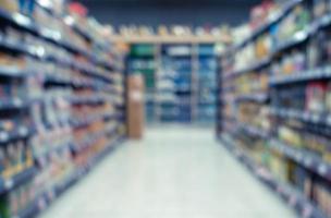 Supermarché flou abstrait ou intérieur de magasin de détail pour le fond photo