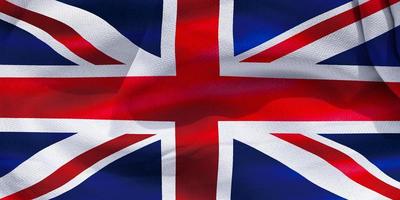 drapeau du royaume-uni - drapeau en tissu ondulant réaliste photo