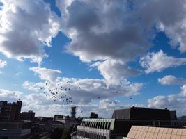 la plus belle vue aérienne de nuages dramatiques photo