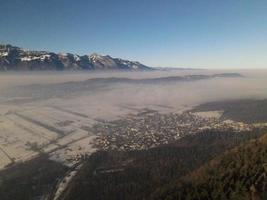 vue brumeuse sur la vallée du rhin photo