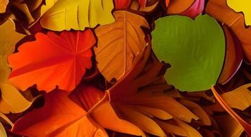 groupe de fond feuilles d'oranger d'automne. Extérieur. photo