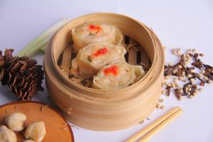 dimsum au poulet avec sauce photo