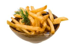 frites sur fond blanc photo