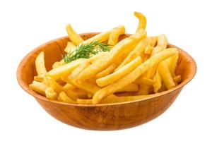 frites sur fond blanc photo