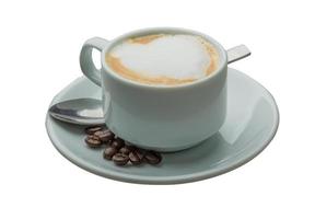 cappuccino sur fond blanc photo