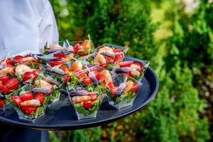 service traiteur bouchées buffet alimentaire plateau en ardoise plateau en ardoise photo