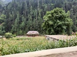 cachemire, pakistan, août 2022 - le cachemire est la plus belle région du monde, célèbre pour ses vallées verdoyantes, ses beaux arbres, ses hautes montagnes et ses sources jaillissantes. photo