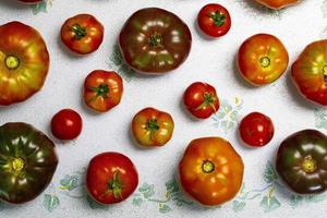 collection de tomates anciennes mûres photo