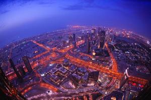 vue sur la ligne d'horizon de dubaï photo