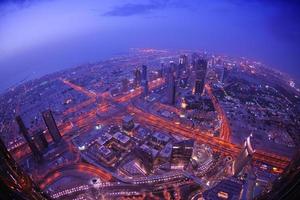 vue sur la ligne d'horizon de dubaï photo