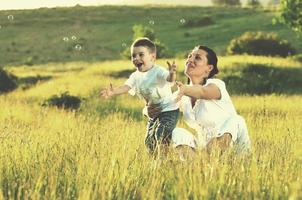 bulle femme enfant photo