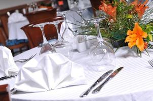 vue de la table du restaurant photo