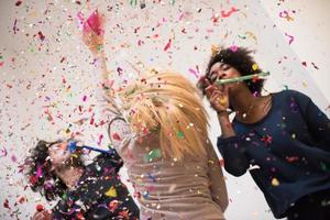 vue de fête de confettis photo