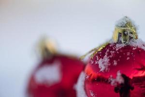 boules de noël sur le sapin photo