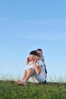 femme enfant en plein air photo