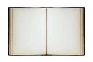 livre ouvert isolé sur fond blanc photo