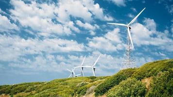 moulins à vent, éoliennes pour la production d'énergie électrique