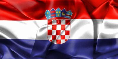 3d-illustration d'un drapeau de la croatie - drapeau en tissu ondulant réaliste photo