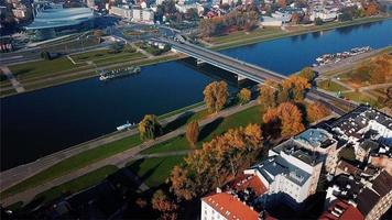 vue aérienne de cracovie, wawel, château royal, pologne, photo