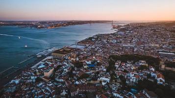 Vue aérienne de Lisbonne, Portugal photo