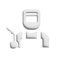 icône de soudeur conception 3d pour la présentation de l'application et du site Web photo