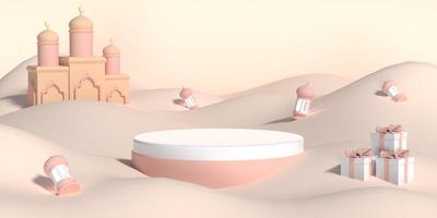 podium ramadan kareem 3d photo