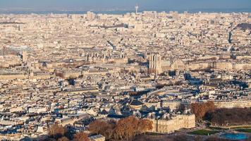 panorama de la ville de paris avec le jardin du luxembourg photo