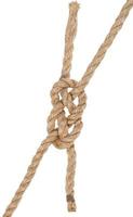 carrick bend noeud joignant deux cordes isolées photo