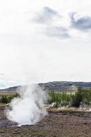 zone de geyser de haukadalur en septembre en islande photo