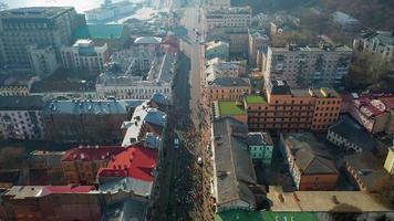 nova poshta semi-marathon de kiev. vue aérienne. photo