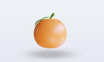 vue de face de rendu orange fruits 3d photo