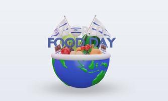 3d journée mondiale de l'alimentation israël rendu vue de face photo