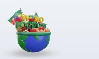 3d journée mondiale de l'alimentation rendu éthiopien vue de gauche photo