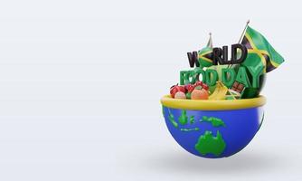 3d journée mondiale de l'alimentation jamaïque rendu vue droite photo